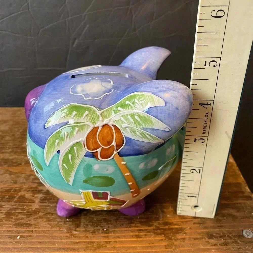 Tampa Cute Multi Color Print Piggy Bank